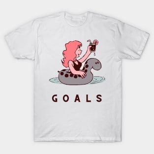 Vintage, Retro "Goals" T-Shirt